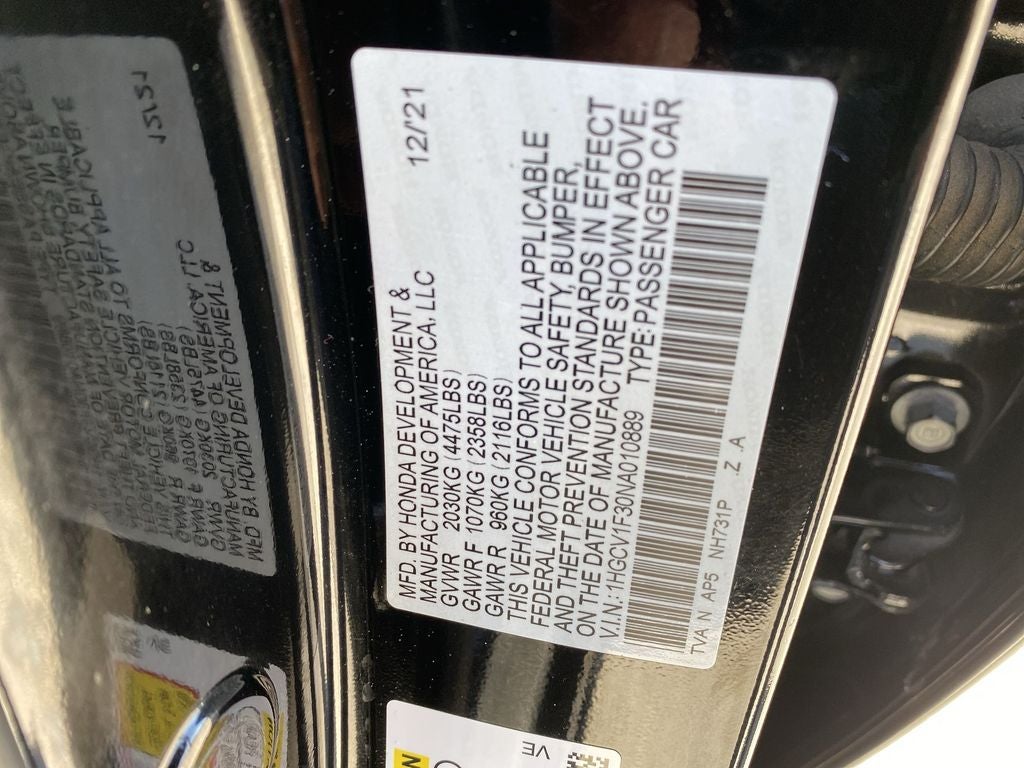 2022 Honda Accord Sedan Sport