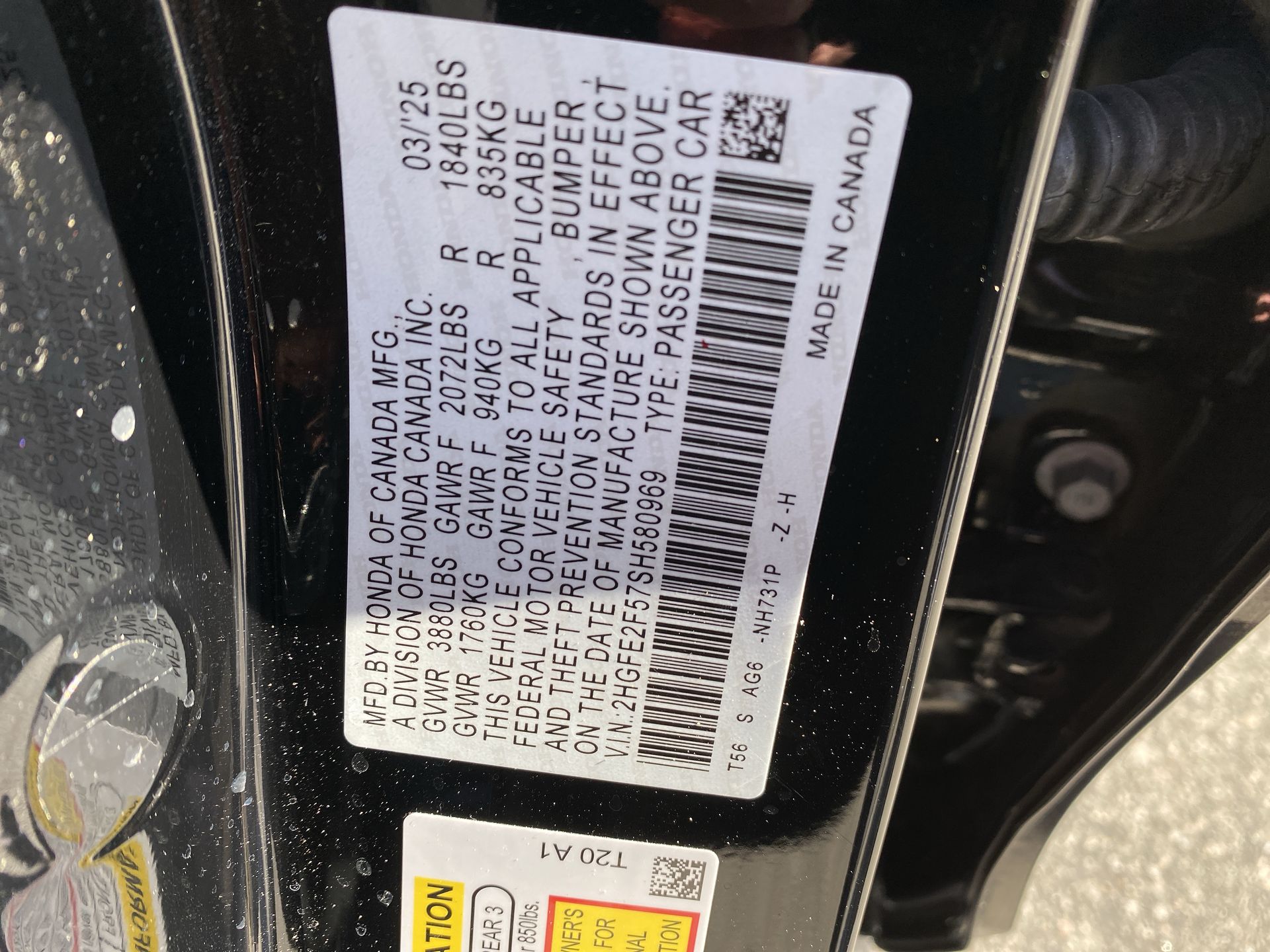 2025 Honda Civic Sedan Sport