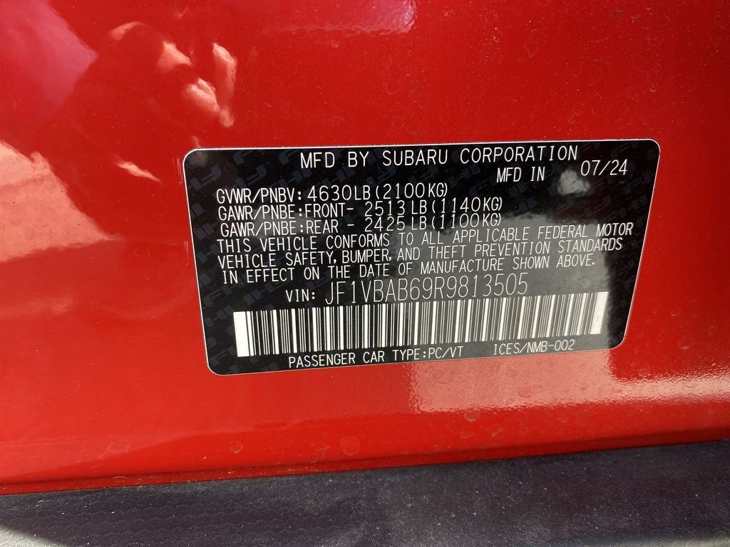 2024 Subaru WRX 4DR MT