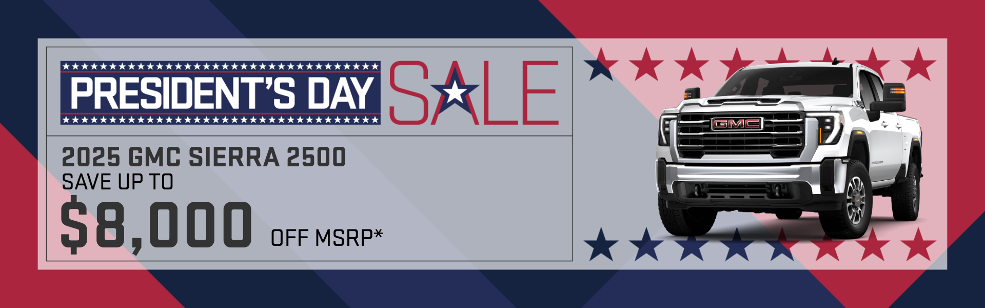 resident's Day Sale: Save up to $8,000 off MSRP on a 2025 GM