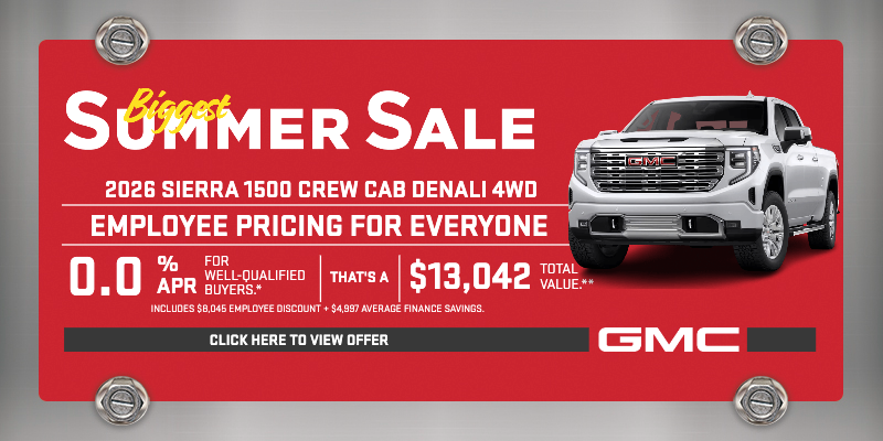 2026 GMC Summer Sales Event: Get 0% APR on Sierra 1500