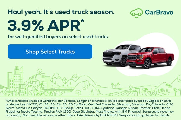 CarBravo: 3.9% APR on used trucks at Chavez Jessup GMC